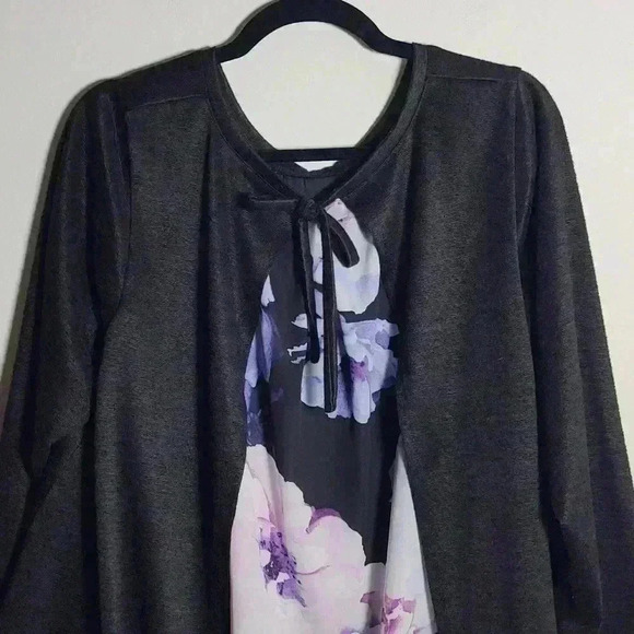 🚨 LAST CHANCE 🚨 ROZ & ALI Dressbarn Floral and Black Blouse Size 2X - Picture 8 of 16